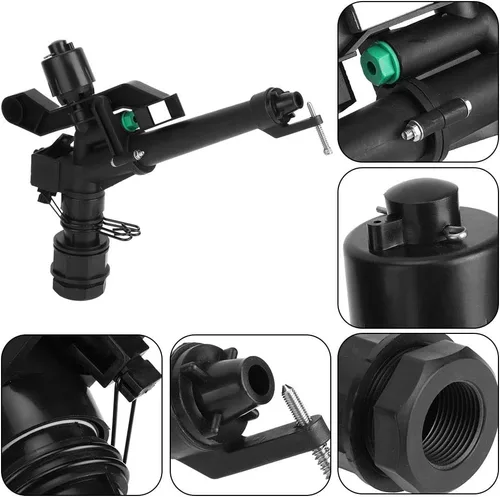 Vista 6 de Rosca interna Dn25 de 1.5 a 1 pulgada para césped giratorio de plástico controlable ángulo balancín rociador de rosca interna ajustable giratorio