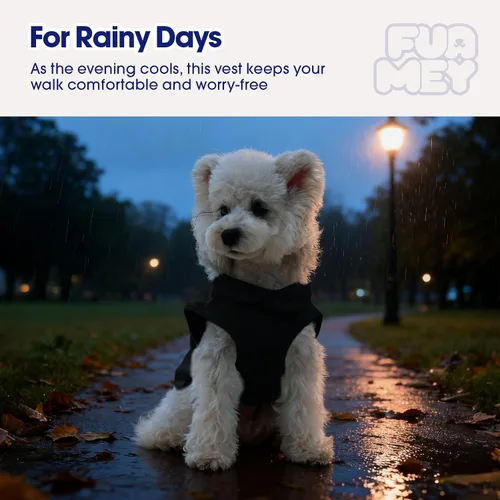 Vista 6 de FUAMEY Chaleco de forro polar para perros pequeños, sudaderas cálidas y elásticas para perros con agujero para correa, suéter suave de cuello alto