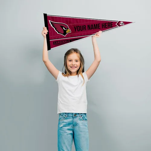 Vista 5 de Rico Industries NFL Football Arizona Cardinals - Banderín de fieltro suave personalizado de 12 x 30 pulgadas, EZ para colgar