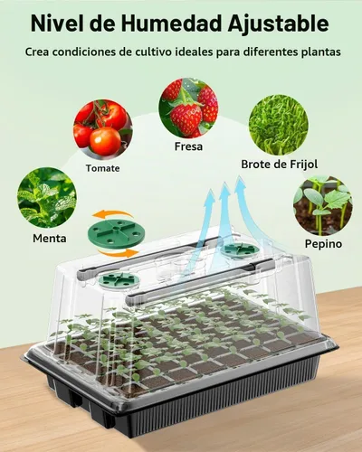 Vista 6 de Pawfly Bandejas de iniciación de semillas, paquete de 2 unidades de 80