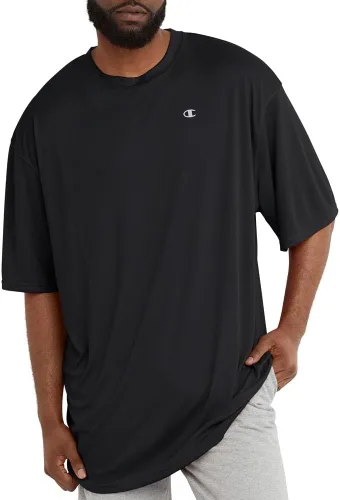 Vista 4 de Champion Camiseta deportiva para hombre, absorbe la humedad, antiolor, camiseta atlética para hombres regulares o grandes y altos