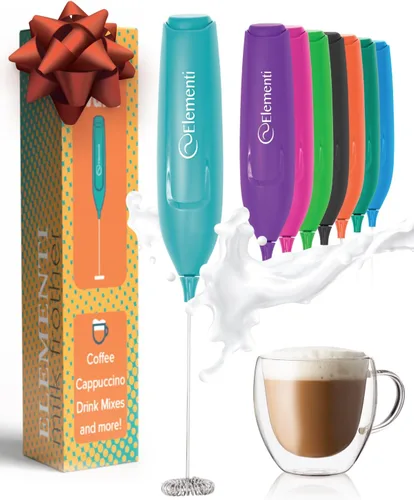 Vista 11 de Elementi Potente Varita Espumadora – Espumador de Leche Ligero y Mezclador de Bebidas Manual, Batidor Matcha para Lattes de Ensueño, Potente Varita