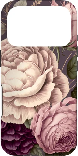 Vista 30 de Elegant Blush Pink & Purple Vintage Floral Rose & Peony Case for iPhone 17