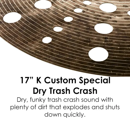 Vista 3 de Zildjian K1418 17" K Platillo especial especial de choque de basura seca