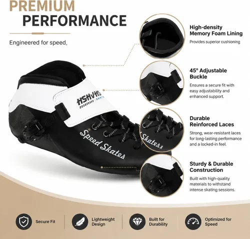 Vista 2 de Patines de velocidad en línea para mujeres y hombres, patines profesionales de fibra de carbono para mujeres y hombres, patines en línea de fitness