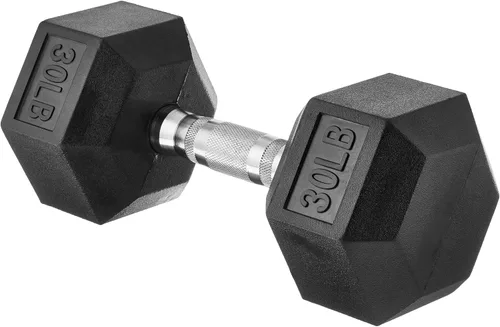 Vista 10 de Amazon Basics Rubber Hex Dumbbell Hand