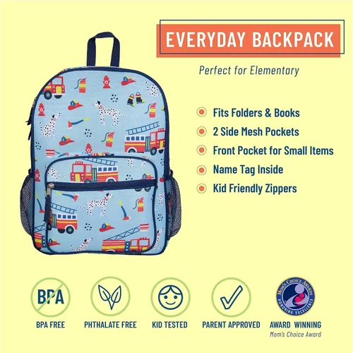 Vista 2 de Wildkin mochila para niños con bolsa para almuerzo para niños y niñas perfecta para empaquetar suministros escolares y tu aperitivo favorito ideal