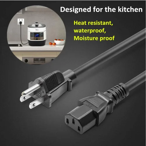 Vista 4 de Zonefly Cable de alimentación original compatible con olla a presión eléctrica Instant Pot, olla rápida Power Quick Pot, arrocera, máquina de leche