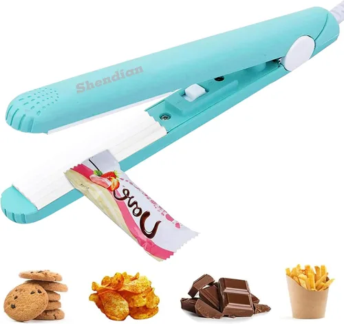 Vista 8 de Mini Sellador de Bolsas de Chips - Sellador de Calor Portátil Pequeño, Sellador de Cocina Reutilizable de Mano para Almacenamiento de Alimentos