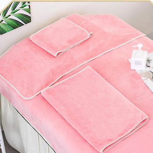 Vista 3 de Beavorty Juego de toallas blancas para baño, 1 juego de toalla facial de spa, toalla de ducha, toalla de belleza para la cabeza, absorbente