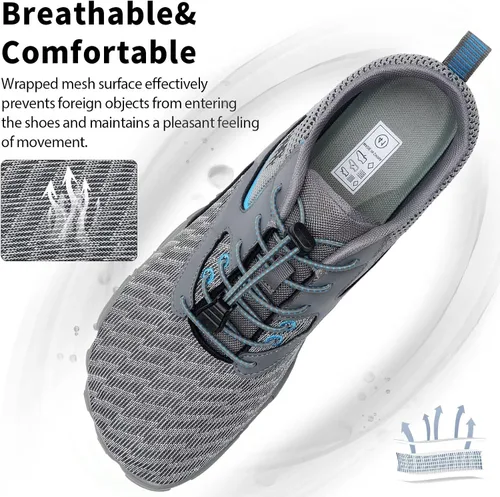 Vista 4 de WateLves - Zapatos de agua para hombres y mujeres, para natación, playa, piscina, surfear, hacer yoga o aeróbico acuático, calcetines para el agua