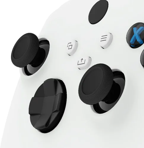 Vista 3 de eXtremeRate Palillos de repuesto negros para control Xbox Series XS, para Xbox One Standard Controller analógico, joystick personalizado para Xbox