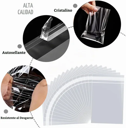Vista 3 de Bolsas de celofán de 2 x 3 pulgadas, bolsas de celofán transparentes autoadhesivas de plástico resellable, bolsa de plástico de celofán para aretes