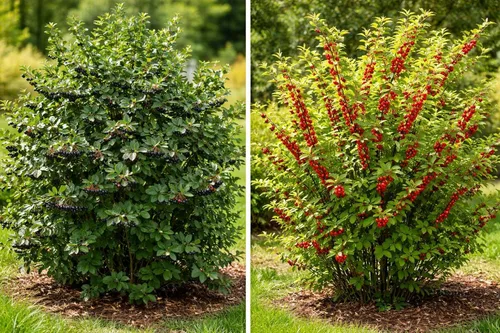 Vista 2 de Black Chokeberry & Nanking - Paquete de semillas de cereza (10 semillas de cada uno), arbustos frutales resistentes para plantar, bayas altamente