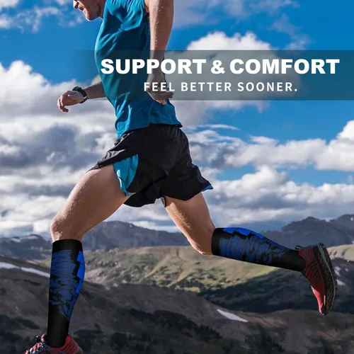 Vista 35 de Bluemaple 6 Pack Copper Compression Socks for Women and Men Circulation-Best Support for Medical, Running,Nursing,Athletic