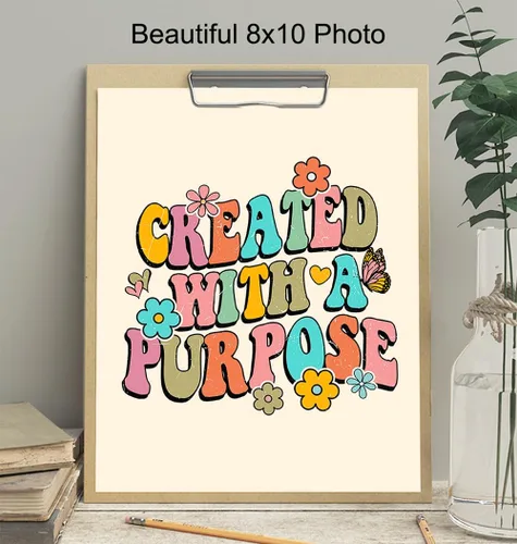 Vista 4 de Decoración de pared hippie positiva de los años 70, citas inspiradoras, arte de pared bohemio, decoración de dormitorio alentadora para mujeres