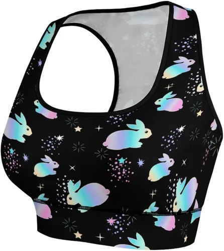 Vista 4 de AuHomea Brasier deportivo para mujer, con relleno, para entrenamiento, adelgazamiento, con brasier integrado, cuello en U, para fitness, correr, yoga