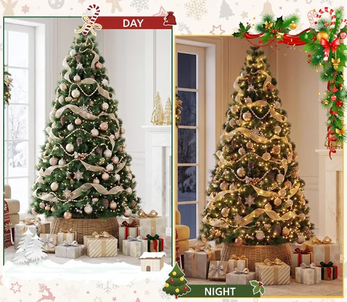 Vista 7 de Christmas Tree, 7.5FT Artificial Xmas Pine Tree for Holiday Décor, Green