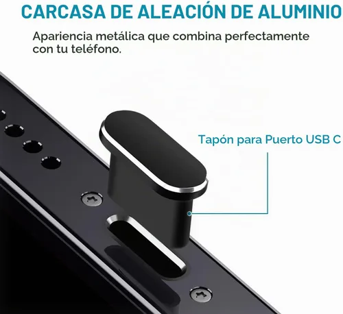 Vista 2 de Enchufe de polvo USB C, cubierta de enchufe de puerto USB C, protector de puerto de carga, cubierta antipolvo