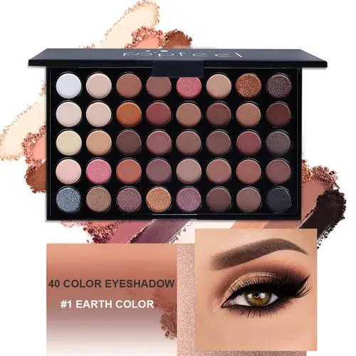 Vista 4 de Pure Vie Juego de maquillaje sorpresa todo en uno para regalo navideño, paquete esencial de iniciación que incluye paleta de sombras de ojos, lápiz