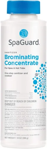 Vista 2 de SpaGuard Concentrado de Bromo para Spas y Jacuzzis, 14 oz, Desinfectante y Oxidante de Un Solo Paso, pH Neutro, Fácil de Usar, Gránulos de Bromo