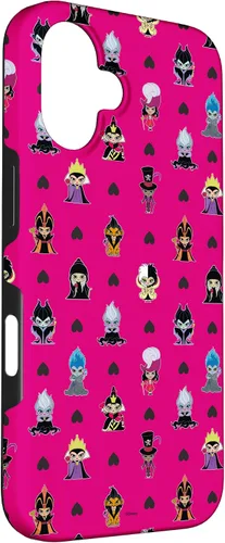 Vista 3 de iPhone 16 Disney Villains Anti-Love Cute Black Heart Valentine’s Day Case