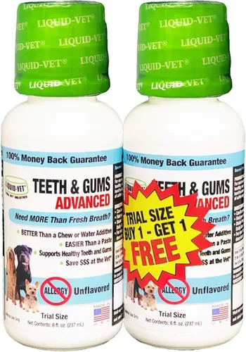 Vista 13 de LIQUID-VET Suplementos avanzados de dientes y encías para perros Cuidado dental para perros Cuidado bucal bucal sarro + placa + gingivitis