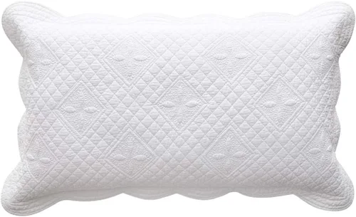 Vista 14 de Calla Angel Sage Garden - Funda de almohada acolchada de algodón puro de lujo matelassé, estándar, 20 x 26 pulgadas, café