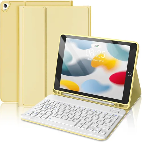 Vista 18 de Funda con teclado táctil para iPad de 9ª/8ª/7ª generación de 10.2 pulgadas, Pro 10.5, Air 3ª generación, funda inteligente con soporte para lápices