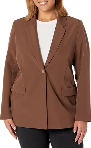 Vista 4 de The Drop blazer Blake largo para mujer