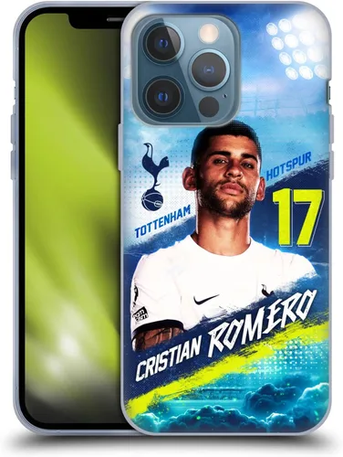 Vista 52 de Head Case Designs Officially Licensed Tottenham Hotspur F.C. Cristian Romero 2023/24 First Team Gel Case [Military Grade] Compatible with Apple