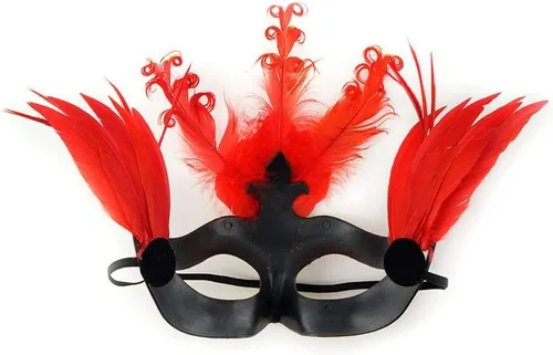 Vista 6 de AWAYTR 100 plumas de ganso natural para manualidades, boda, decoración de fiesta (rojo)