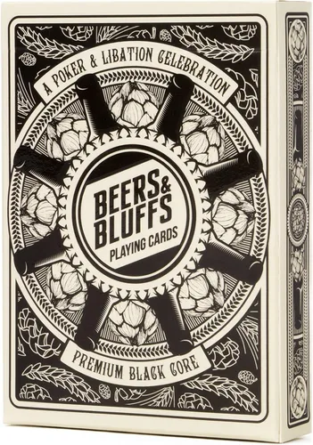 Vista 7 de Beers & Bluffs Craft Beer - Naipes con temática de cerveza, recubierto de plástico, índice estándar, tamaño de póquer
