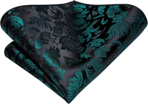 Vista 160 de Dubulle Corbata tejida de cachemira para hombre y gemelos de pañuelo para hombre, conjunto de gemelos para boda formal y negocios