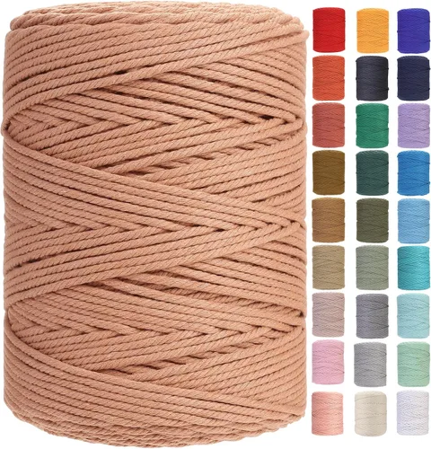 Vista 24 de Cuerda de macramé de 2 mm x 349 metros de cuerda de algodón natural para macramé, cuerda de macramé de color, cuerda de algodón suave, suministros