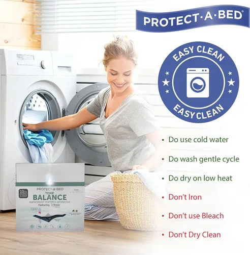 Vista 6 de Protector de colchón Temp Balance, Protect-A-Bed, impermeable, 5 lados, tamaño individual