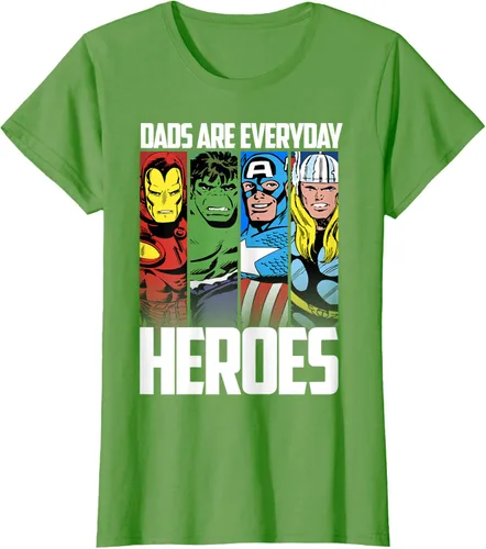 Vista 3 de Marvel Camiseta gráfica de héroes cotidianos para el Día del Padre de los Vengadores, Negro