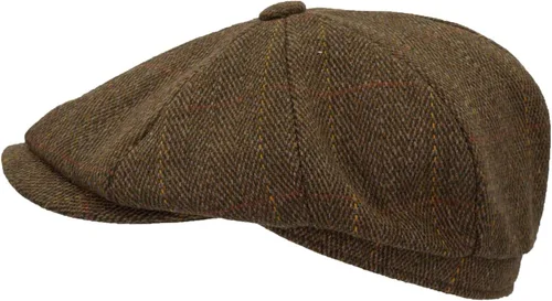 Vista 4 de Walker and Hawkes - Gorra unisex de tweed de 8 paneles Newsboy Bakerboy