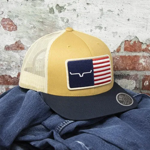Vista 4 de Kimes Ranch Gorra de American Trucker ajustable con logotipo de perfil medio para hombre