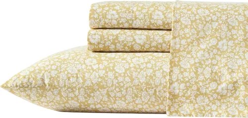 Vista 21 de Laura Ashley - Juego de sábanas individual, ropa de cama de percal de algodón fresca y suave con bolsillos profundos, ligera para comodidad durante