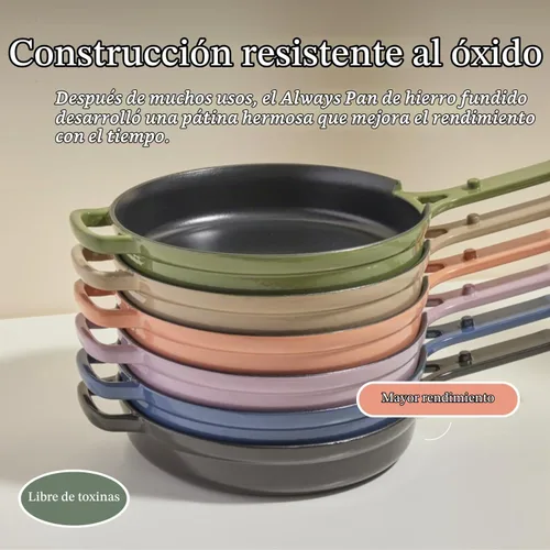 Vista 4 de Our Place Sartén de hierro fundido Always Pan Superficie esmaltada de alta calidad, libre de toxinas, sistema de utensilios de cocina Steam