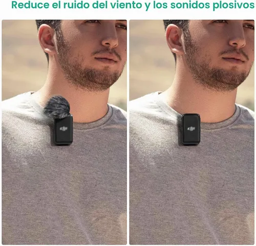 Vista 3 de Paquete de 2 protectores de viento para micrófono DJI MIC, funda peluda