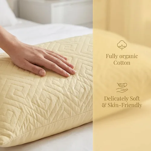Vista 5 de Breathable Standard-Size Envelope-Style Pillow Protector Apricot