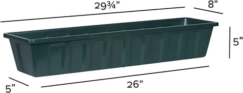 Vista 2 de Root & Vessel Poly-Pro - Maceta de plástico para flores, color verde cazador, 30 pulgadas