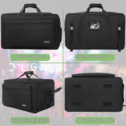 Vista 8 de Bolsa de transporte para altavoces con esponja gruesa para gabinetes de altavoces compactos de 8 pulgadas; resistente se adapta a QSC K8, Yamaha