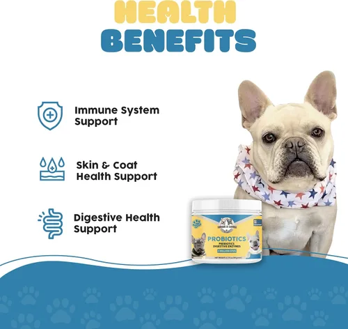 Vista 3 de Probióticos para perros, probióticos para gatos, probióticos para perros, probióticos para gatos, 5 mil millones de UFC + prebióticos + enzimas