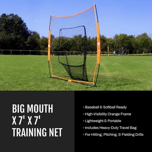 Vista 3 de Bownet Big Mouth - The Original and Most Used Portable Sock Net for Baseball and Softball, Hitting and Pitching