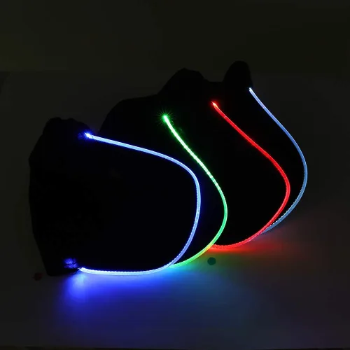 Vista 2 de JIGUOOR Gorra de béisbol con luz LED, sombrero de fiesta brillante, accesorios de rave, para festival, club, escenario, hip-hop