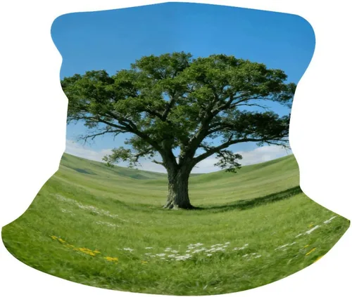 Vista 6 de Polaina para el cuello UPF 50, protección solar Prairie Lone Tree, máscara facial que absorbe la humedad y se seca rápido, sin costuras, polaina