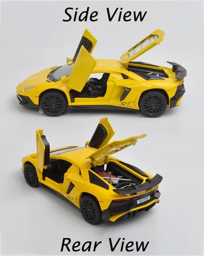 Vista 6 de iLooboo Vehículo de juguete coleccionable Lamborghini de aleación con luces y sonido